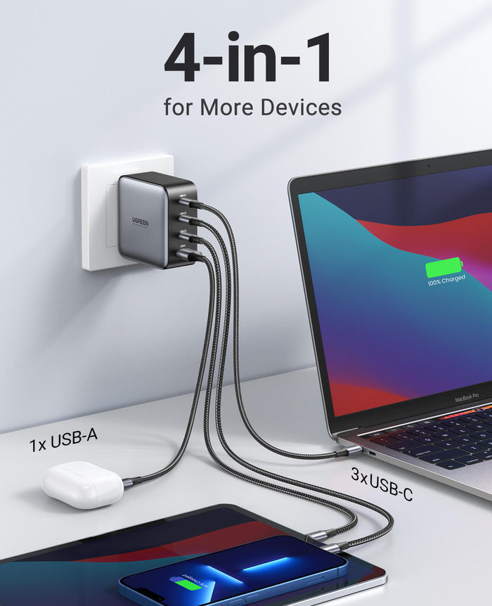 4 Ports 100w usb c charger