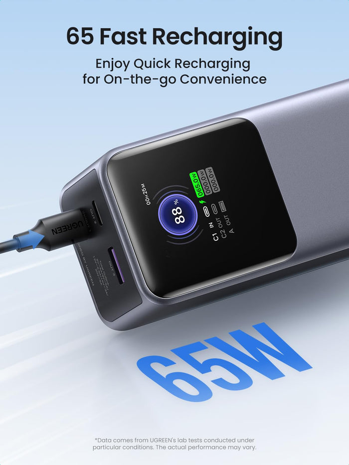 UGREEN Nexode Power Bank 25000mAh 200W Charge 65 Fast Recharging Enjoy Quick Recharging