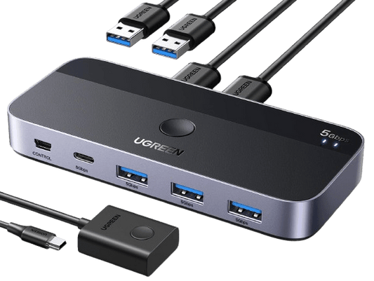 UGREEN USB 3.0 Switch 2 Computers Sharing USB C & A Devices