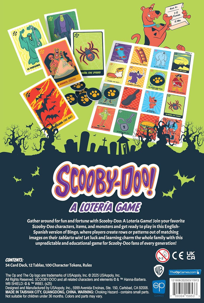 USAopoly Lotería: Scooby-Doo!, Classic Bingo Game Featuring Scooby Gang - Kryptonite Character Store