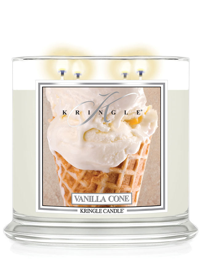 Vanilla Cone Scented 4-wick Candle Lifestyle