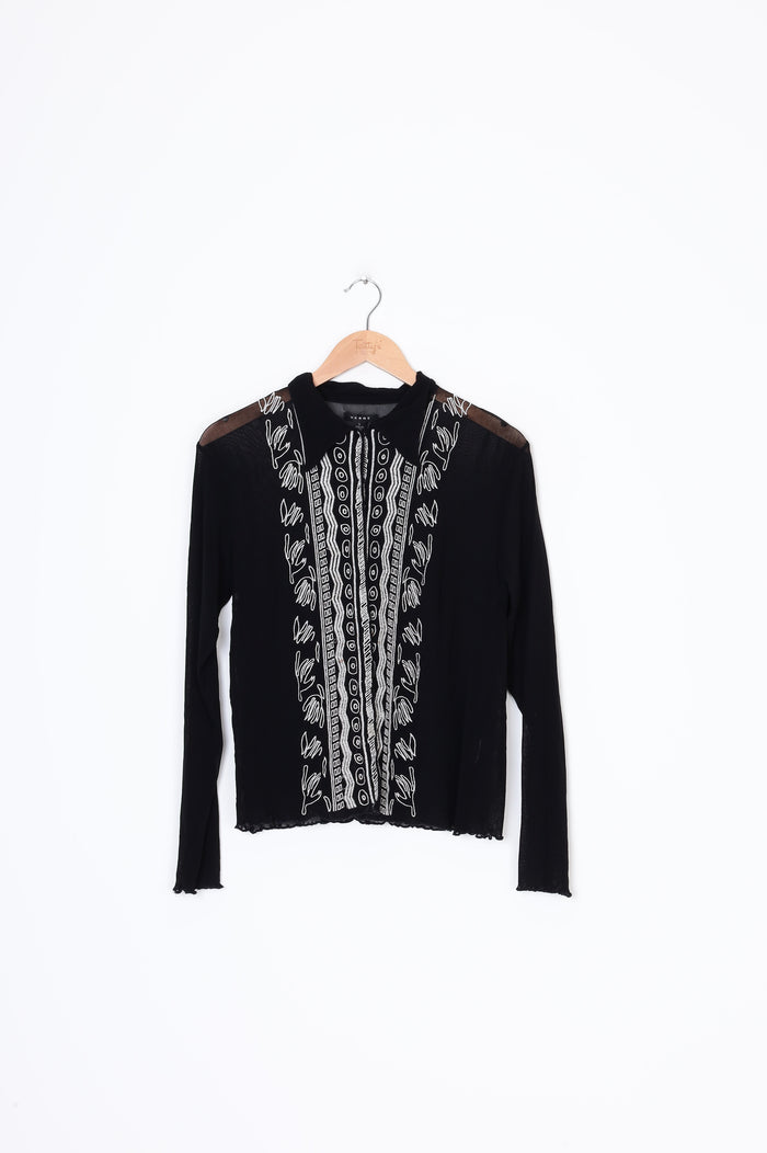 Verge Womens Black Top Size L