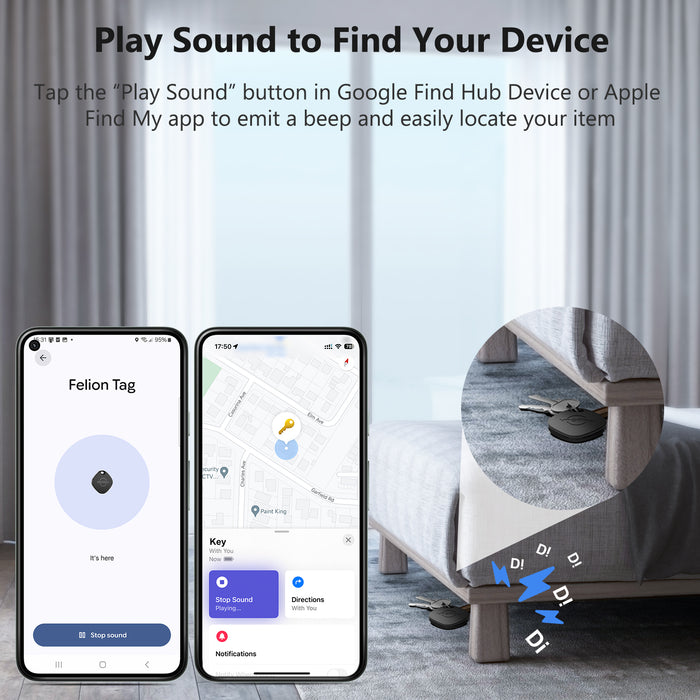 VOCOlinc Dual-System Bluetooth Finder-VT2201-TD 1 pack (iOS&Android)