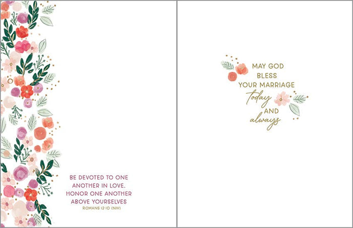 GINA B DESIGNS With Scripture Wedding Greeting Card - Tiered Love Cake