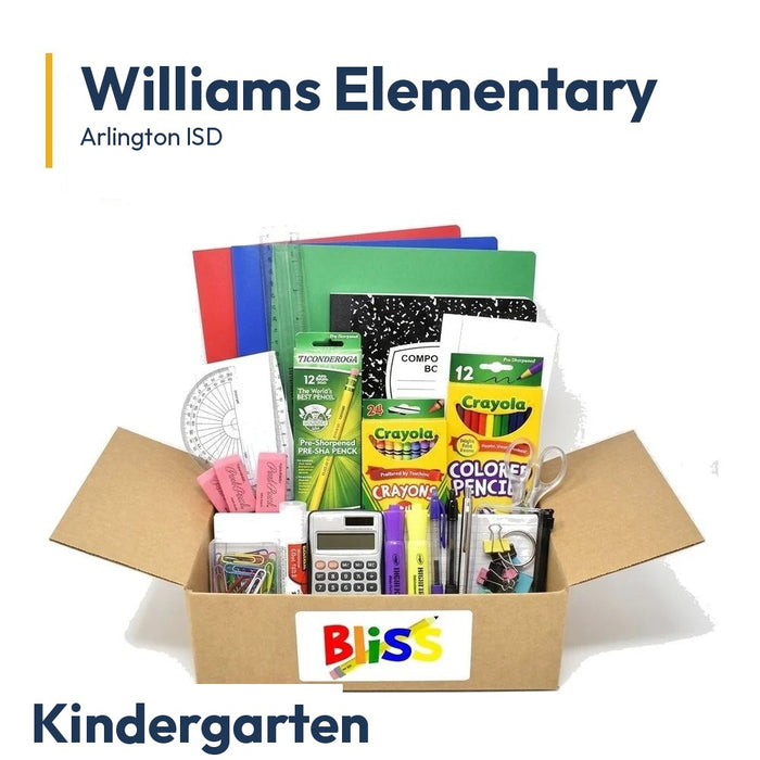 Williams Elementary Kindergarten School Supply Kit