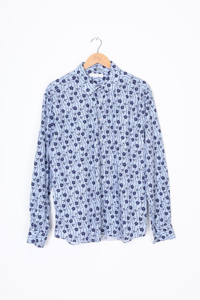 Working Style Mens Blue Shirt Size 46