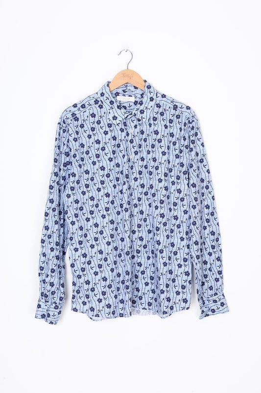 Working Style Mens Blue Shirt Size 46
