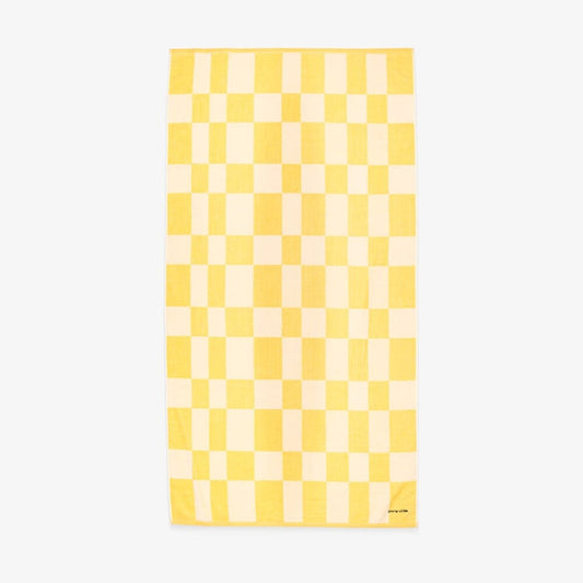 Yellow & White Checkerboard Towel
