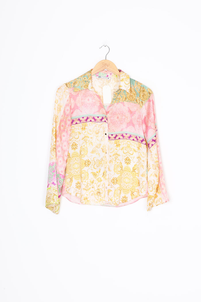 Zara Womens Cream Shirt Size XS